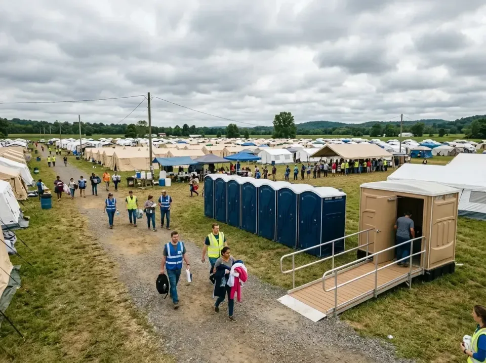 disaster-relief-camp-restrooms-010 — frequently asked questions, Dumpster & Portable Bathrooms Rental in Park Forest Village…